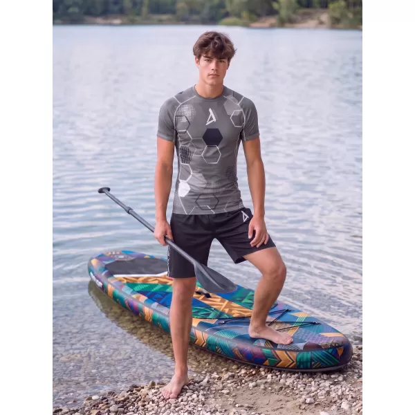  Tricou de compresie funcțional premium cu mâneci scurte pentru bărbați ALTISPORT VOJ/ALM037TR04 GRI 