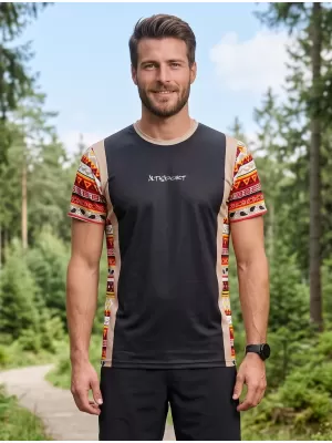 Tricou funcțional premium pentru bărbați ALTISPORT VOJ/ALM043TR01 NEGRU MARO