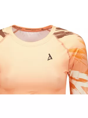 Crop top funcțional premium pentru femei, cu mâneci lungi ALTISPORT VOJ/ALW039TR04 PORTOCALE