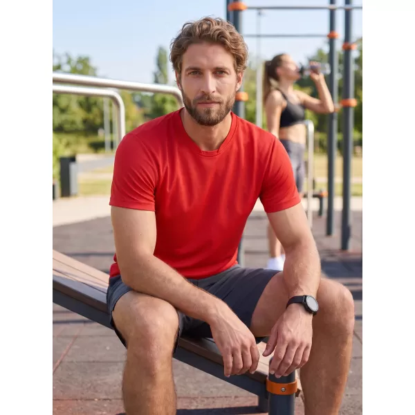  Tricou funcțional pentru bărbați ALTISPORT NoPrint NP/ALM421 ROȘU 