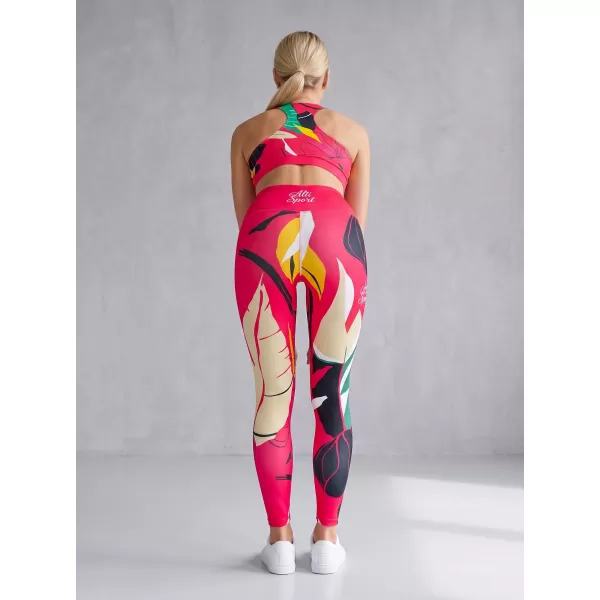  Jambiere funcționale lungi premium de damă ALTISPORT VOJ/ALW042LEG01 ROZ 