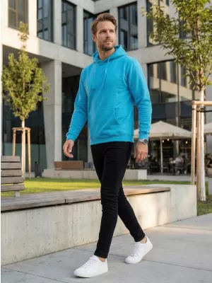 Hanorac pentru bărbați ALTISPORT NoPrint NP/ALM679NJ TURCOAZ
