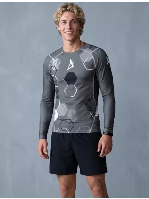 Tricou de compresie funcțional premium pentru bărbați ALTISPORT VOJ/ALM037TR03 GRI