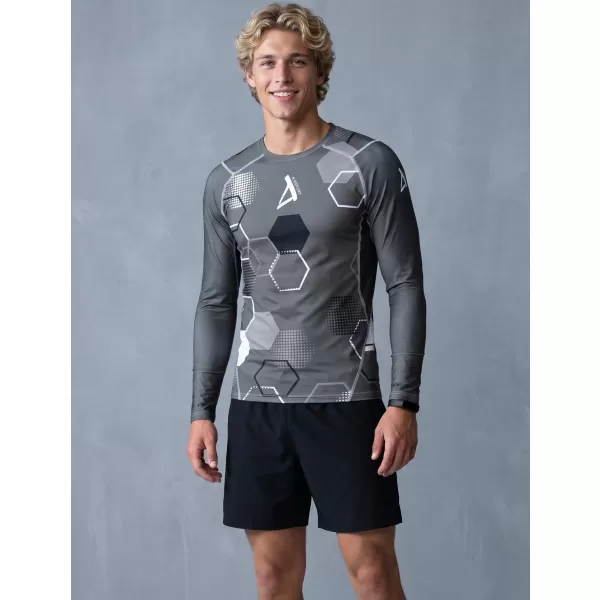  Tricou de compresie funcțional premium pentru bărbați ALTISPORT VOJ/ALM037TR03 GRI 