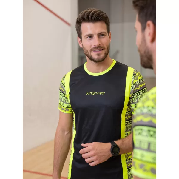  Tricou funcțional premium pentru bărbați ALTISPORT VOJ/ALM043TR01 GALBEN NEON 
