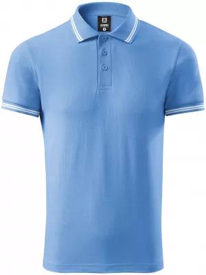 Tricou pentru bărbați cu guler ALTISPORT NoPrint NP/ALM912 CER ALBASTRU