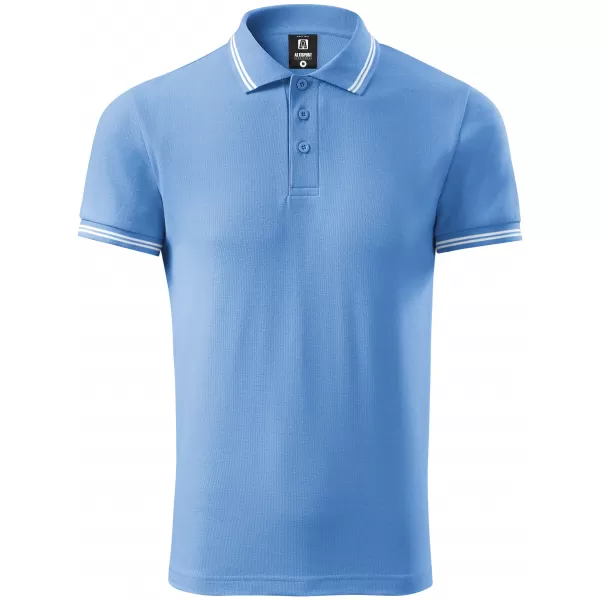  Tricou pentru bărbați cu guler ALTISPORT NoPrint NP/ALM912 CER ALBASTRU 