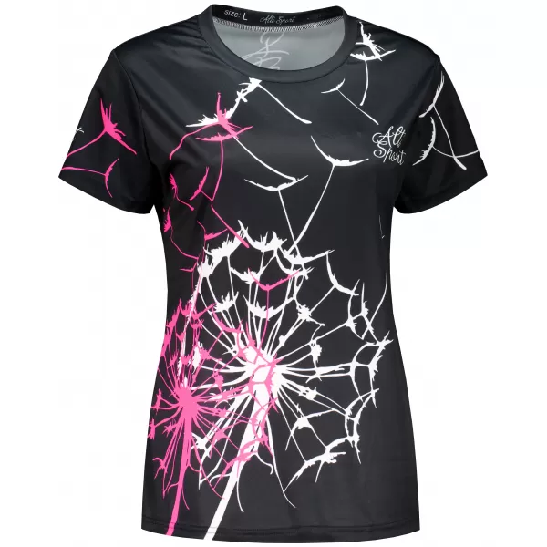  Tricou funcțional premium pentru femei ALTISPORT VOJ/ALW035TR01 NEGRU/TURCOAZ 