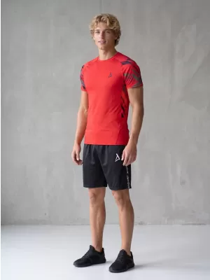 Tricou de compresie funcțional premium cu mâneci scurte pentru bărbați ALTISPORT VOJ/ALM039TR04 ROȘU