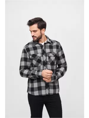Cămaşă BRANDIT CHECKED BD4002 NEGRU/CĂRBUNE