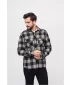 Cămaşă BRANDIT CHECKED BD4002 NEGRU/CĂRBUNE