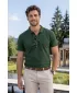 Tricou pentru bărbați cu guler ALTISPORT NoPrint NP/ALM302 STICLA VERDE