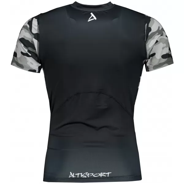  Tricou de compresie funcțional premium cu mâneci scurte pentru bărbați ALTISPORT VOJ/ALM038TR04 GRI 