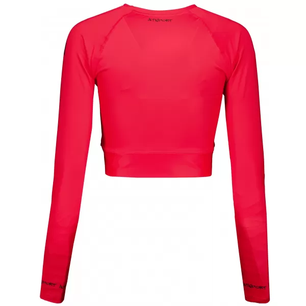  Crop top funcțional premium pentru femei, cu mâneci lungi ALTISPORT VOJ/ALW000TR04 ROȘU 