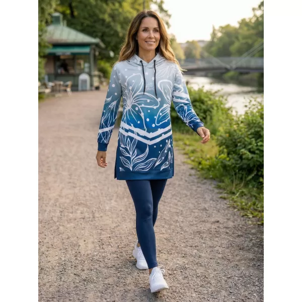  Hanorac funcțional premium pentru femei ALTISPORT VOJ/ALW045MI03 BLEUMARIN/ALB 