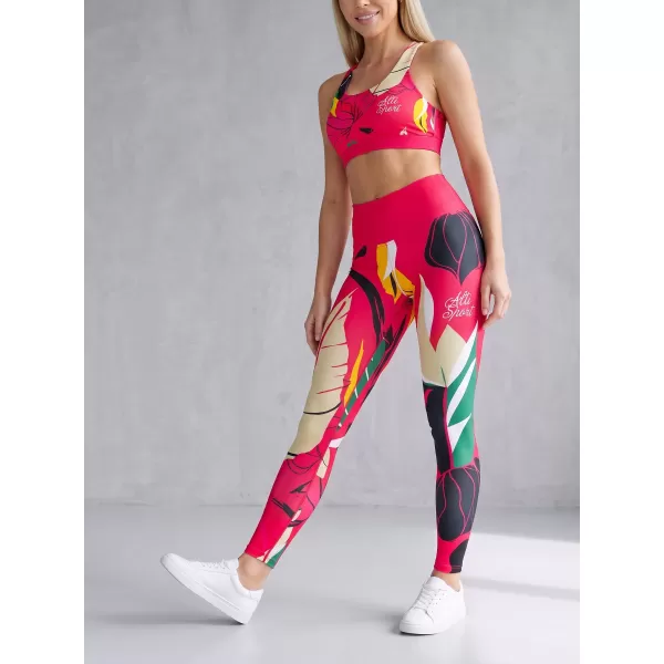  Jambiere funcționale lungi premium de damă ALTISPORT VOJ/ALW042LEG01 ROZ 