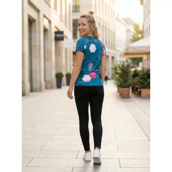  Tricou funcțional premium pentru femei ALTISPORT VOJ/ALW037TR01 KEROSEN/ROZ 