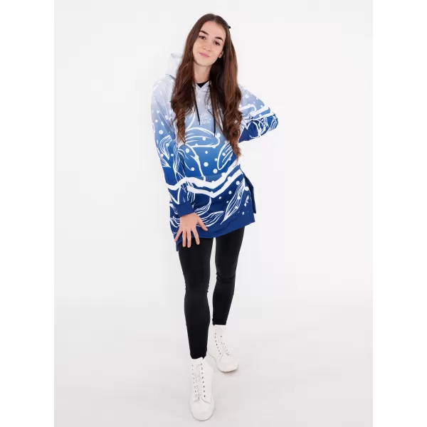  Hanorac funcțional premium pentru femei ALTISPORT VOJ/ALW045MI03 BLEUMARIN/ALB 
