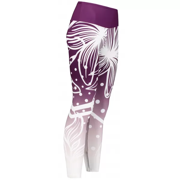  Jambiere funcționale lungi premium de damă ALTISPORT VOJ/ALW045LEG01 VIOLET/ALB 