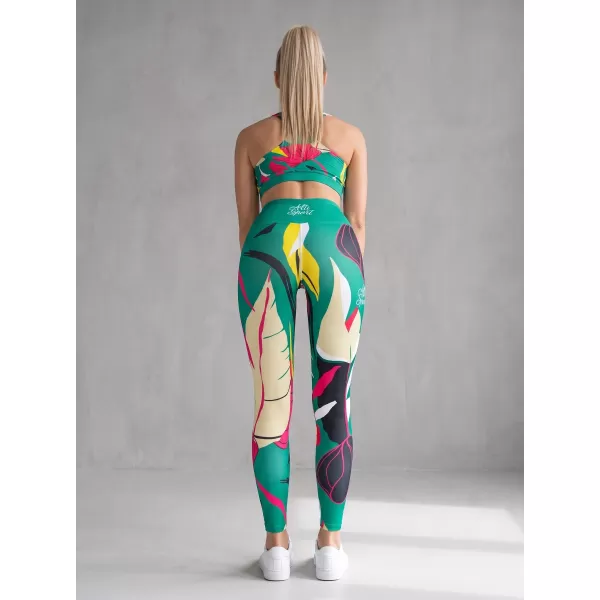  Jambiere funcționale lungi premium de damă ALTISPORT VOJ/ALW042LEG01 VERDE 