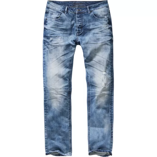  Pantaloni BRANDIT WILL WASHED BD1015 ALBASTRU SPĂLAT 