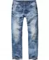 Pantaloni BRANDIT WILL WASHED BD1015 ALBASTRU SPĂLAT