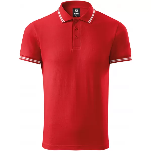  Tricou pentru bărbați cu guler ALTISPORT NoPrint NP/ALM912 ROȘU 