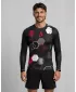 Tricou de compresie funcțional premium pentru bărbați ALTISPORT VOJ/ALM037TR03 NEGRU ȘI ROȘU