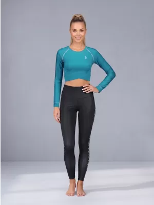 Crop top funcțional premium pentru femei, cu mâneci lungi ALTISPORT VOJ/ALW000TR04 KEROSENUL