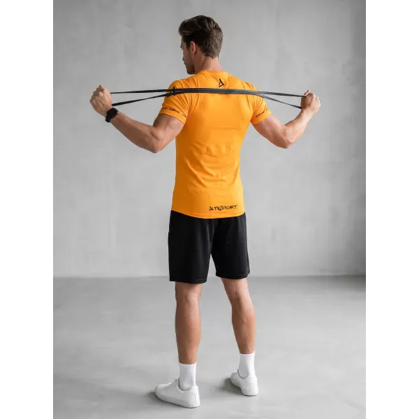 Tricou de compresie funcțional premium cu mâneci scurte pentru bărbați ALTISPORT VOJ/ALM000TR04 PORTOCALE 