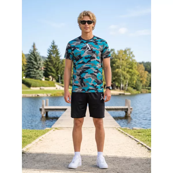  Tricou funcțional premium pentru bărbați ALTISPORT VOJ/ALM038TR01 KEROSEN/NEGRU 