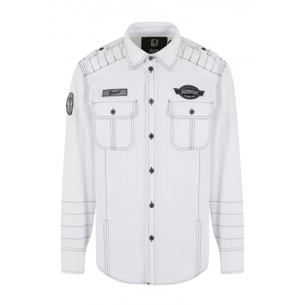  Cămaşă BRANDIT LUIS VINTAGE BD4023 ALB 