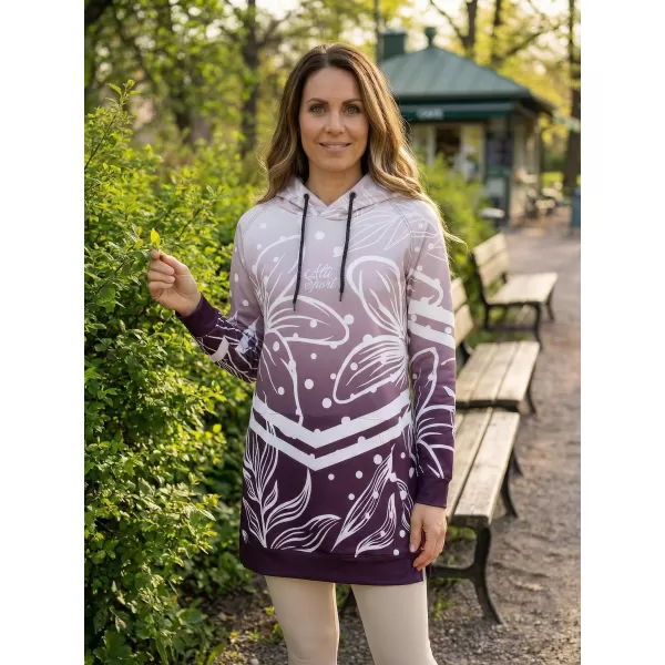  Hanorac funcțional premium pentru femei ALTISPORT VOJ/ALW045MI03 VIOLET/ALB 