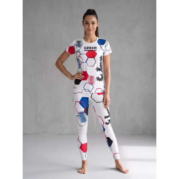  Jambiere funcționale lungi premium de damă ALTISPORT VOJ/ALW036LEG01 HEXA ALB 