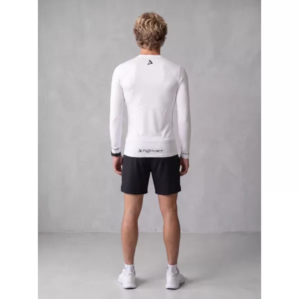  Tricou de compresie funcțional premium pentru bărbați ALTISPORT VOJ/ALM000TR03 ALB 