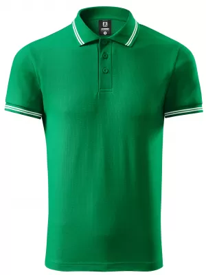 Tricou pentru bărbați cu guler ALTISPORT NoPrint NP/ALM912 VERDE MEDIU