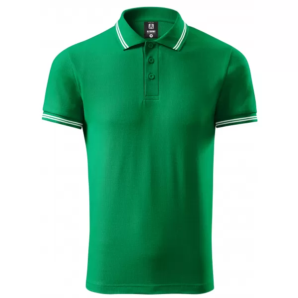  Tricou pentru bărbați cu guler ALTISPORT NoPrint NP/ALM912 VERDE MEDIU 