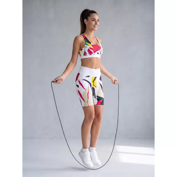 Jambiere funcționale premium pentru femei deasupra genunchiului ALTISPORT VOJ/ALW042LEG02 ALB 