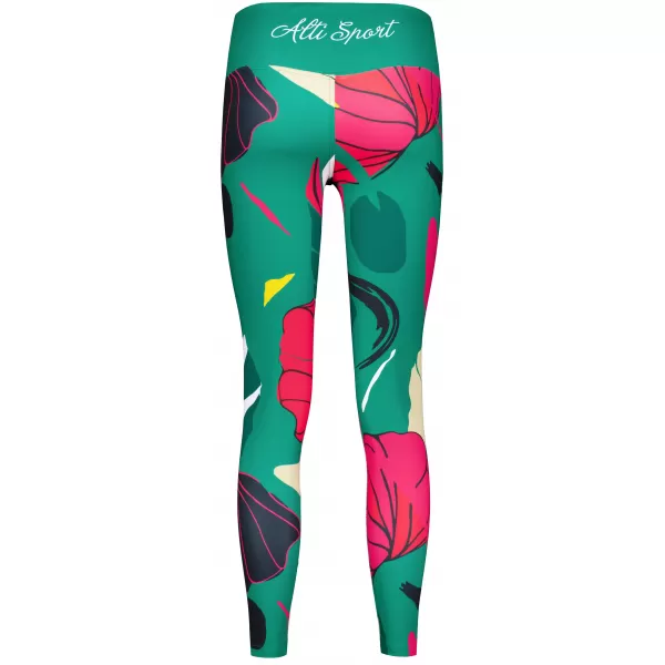  Jambiere funcționale lungi premium de damă ALTISPORT VOJ/ALW042LEG01 VERDE 