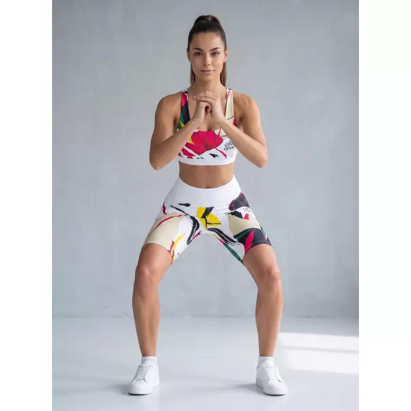  Jambiere funcționale premium pentru femei deasupra genunchiului ALTISPORT VOJ/ALW042LEG02 ALB 