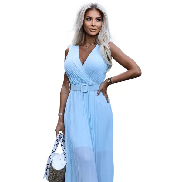  Rochie NUMOCO 546-2 ALBASTRU 