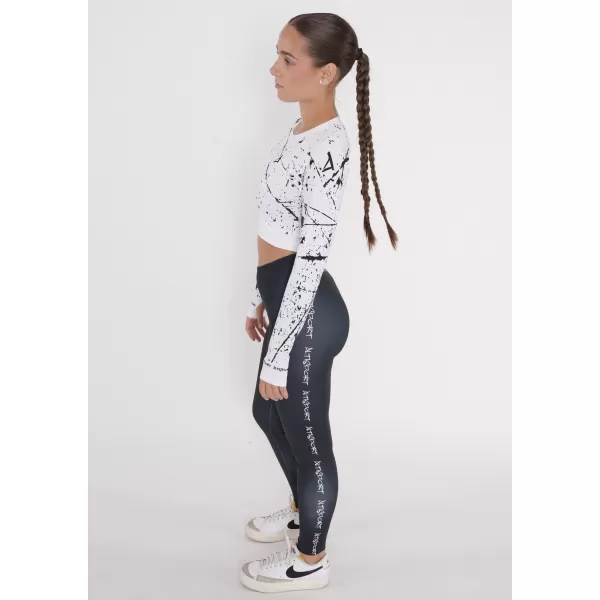  Crop top funcțional premium pentru femei, cu mâneci lungi ALTISPORT VOJ/ALW034TR04 ALB 