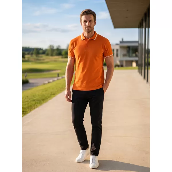  Tricou pentru bărbați cu guler ALTISPORT NoPrint NP/ALM912 PORTOCALE 
