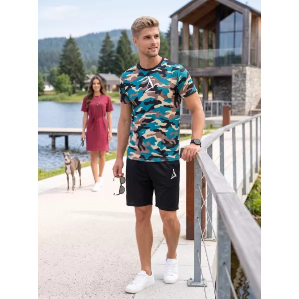  Tricou funcțional premium pentru bărbați ALTISPORT VOJ/ALM038TR01 KEROSEN/MARO 