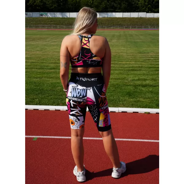  Sutien sport premium pentru femei ALTISPORT VOJ/ALW041POD01 NEGRU 