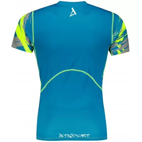  Tricou de compresie funcțional premium cu mâneci scurte pentru bărbați ALTISPORT VOJ/ALM039TR04 KEROSENUL 
