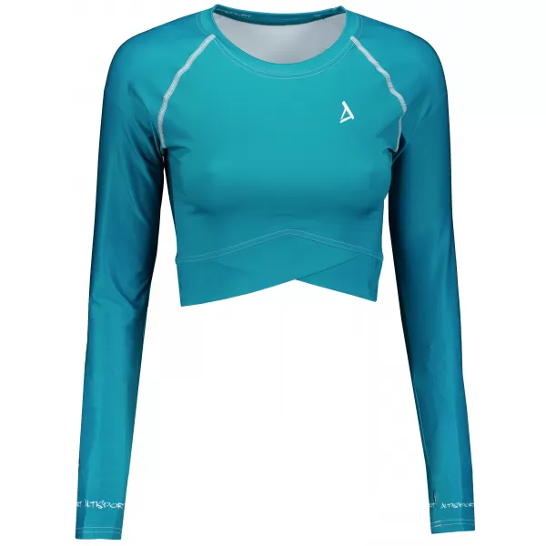  Crop top funcțional premium pentru femei, cu mâneci lungi ALTISPORT VOJ/ALW000TR04 KEROSENUL 