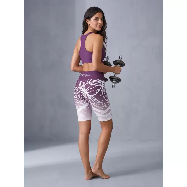  Jambiere funcționale premium pentru femei deasupra genunchiului ALTISPORT VOJ/ALW045LEG02 VIOLET/ALB 