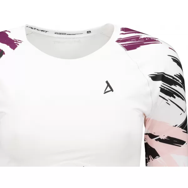  Crop top funcțional premium pentru femei, cu mâneci lungi ALTISPORT VOJ/ALW039TR04 ALB 