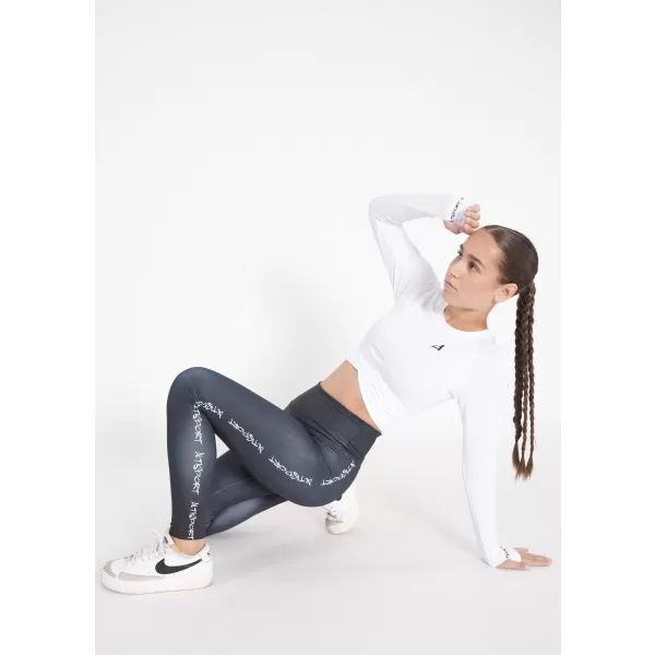  Crop top funcțional premium pentru femei, cu mâneci lungi ALTISPORT VOJ/ALW000TR04 ALB 